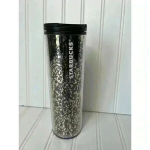 Starbucks Holiday 2019 Black Gold Foil Hot & Cold Cup Tumbler Narrow 16oz NEW
